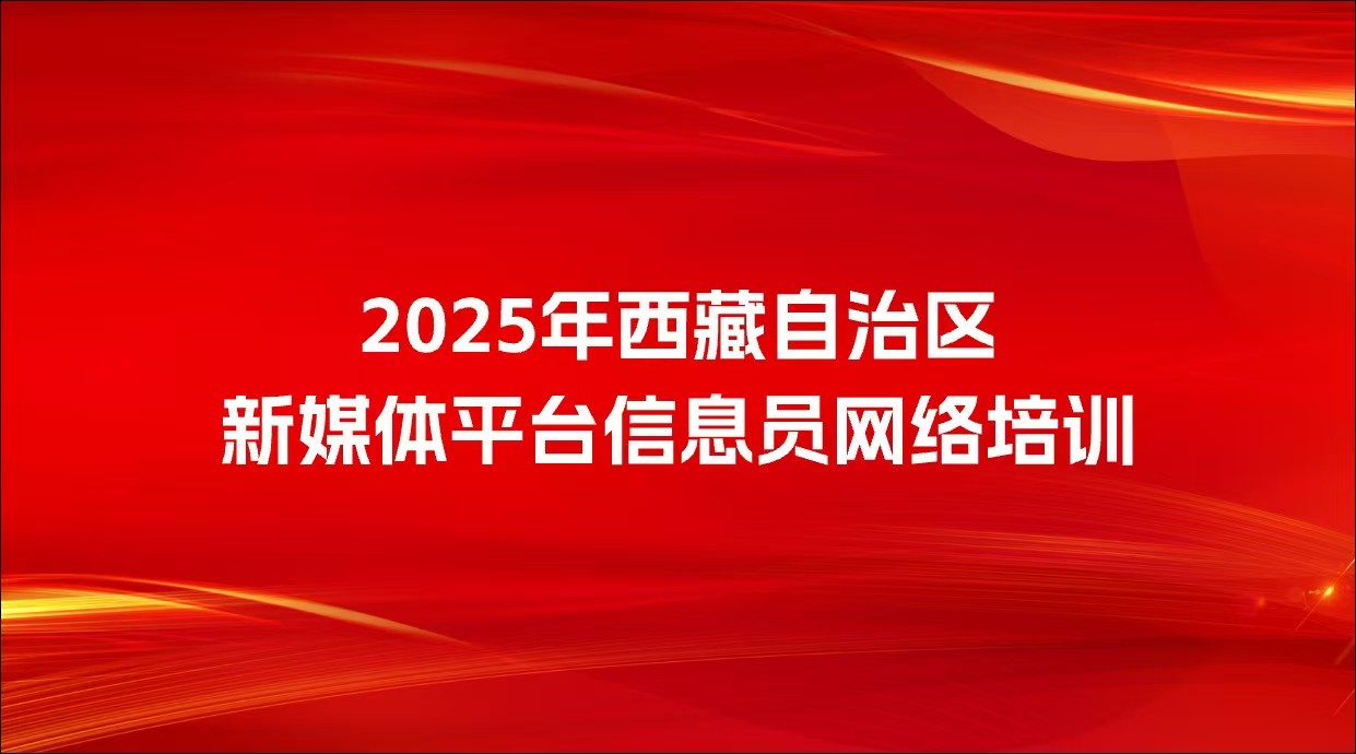 2025年西藏自治区新媒体平台信息员网络培训